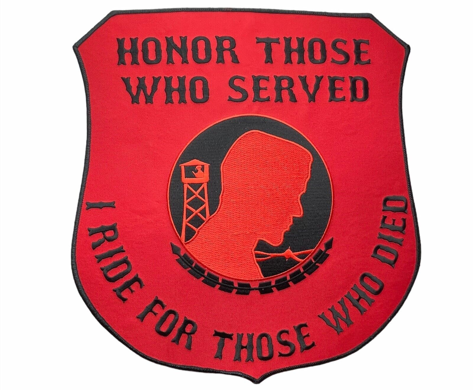 Honor Those Who Served I Ride For Those Who Died 11x12 Back Patch B&R LD15