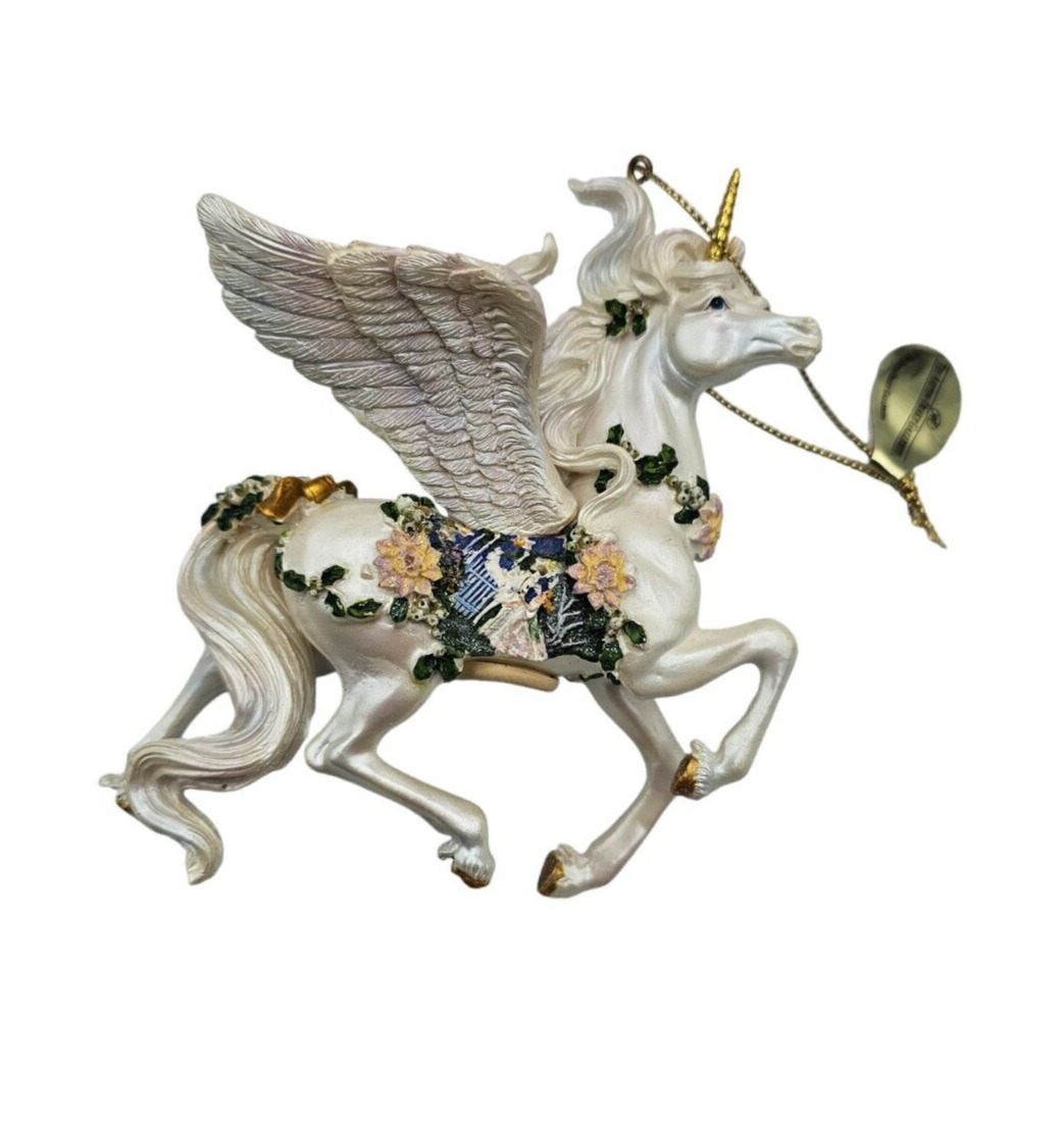 Vtg Ashton Drake Galleries Unicorn Christas Ornament Hand Painted NEW Pegasus