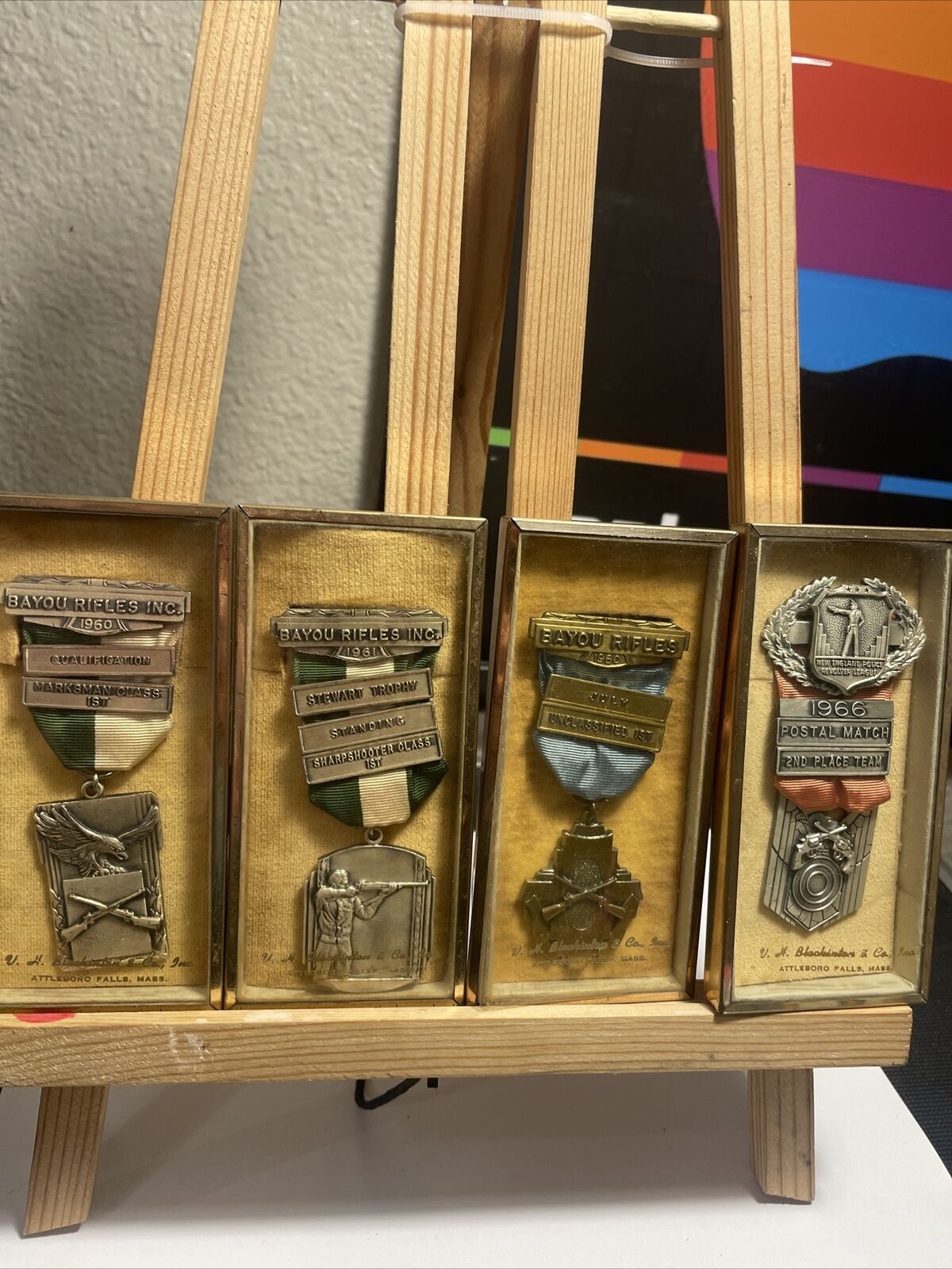 1960s Police Medals - Bayou Rifles/New England Police Revolver League Badges