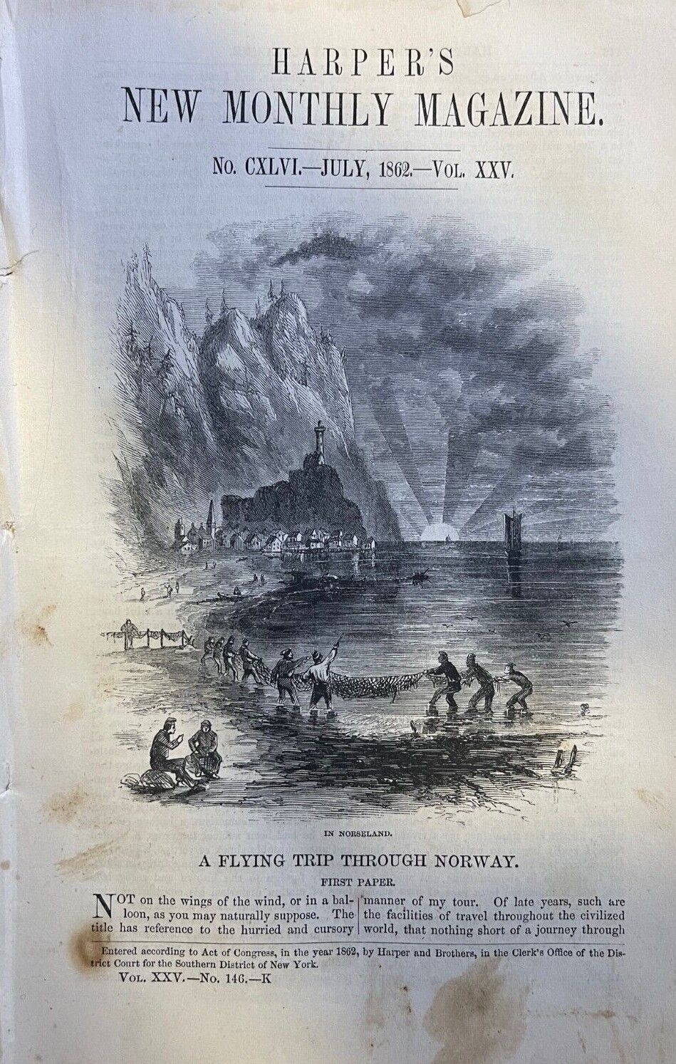 1862 Travels in Norway Christiania Logen Valley  illustrated