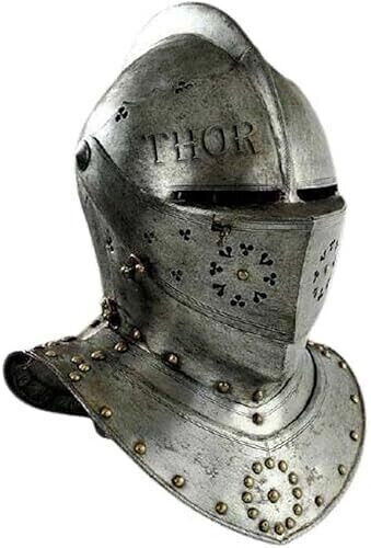 Medieval Knight European Close Armor Helmet One Size Fits Almost All Adults