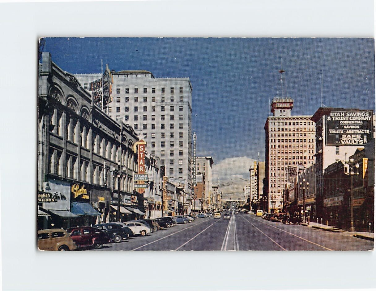 Postcard Main Street Salt Lake City Utah USA