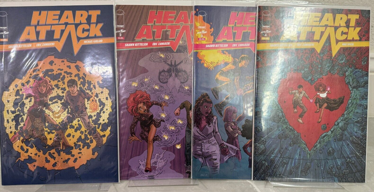 HEART ATTACK #1, 2, 3, 4 (Image 2019-20) NM optioned by Fuji