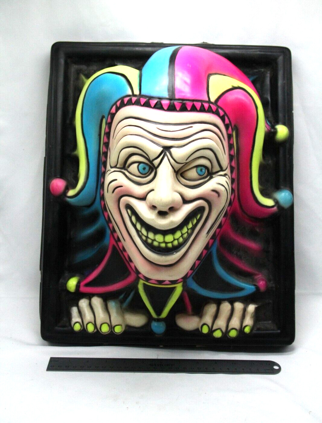 VTG 90s 3D Blacklight Illusions Jester Clown Halloween Black Light Robert Marino