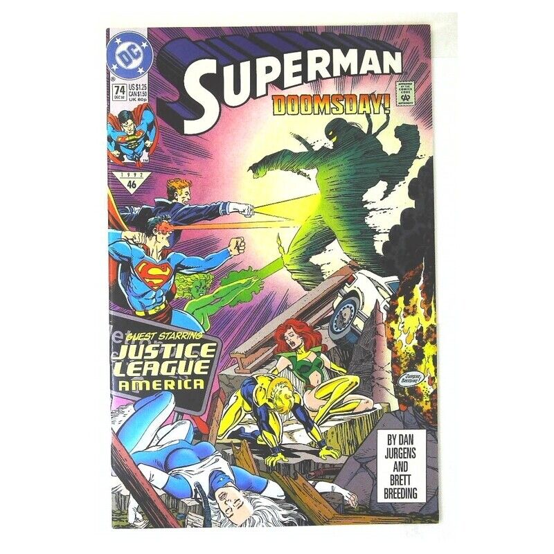 Superman #74 - 1987 series DC comics NM+ Full description below [e 