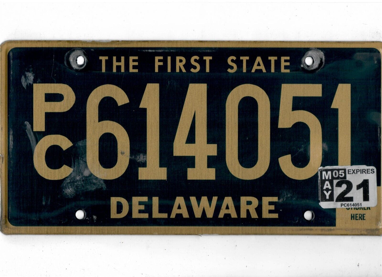 DELAWARE 2021 license plate \