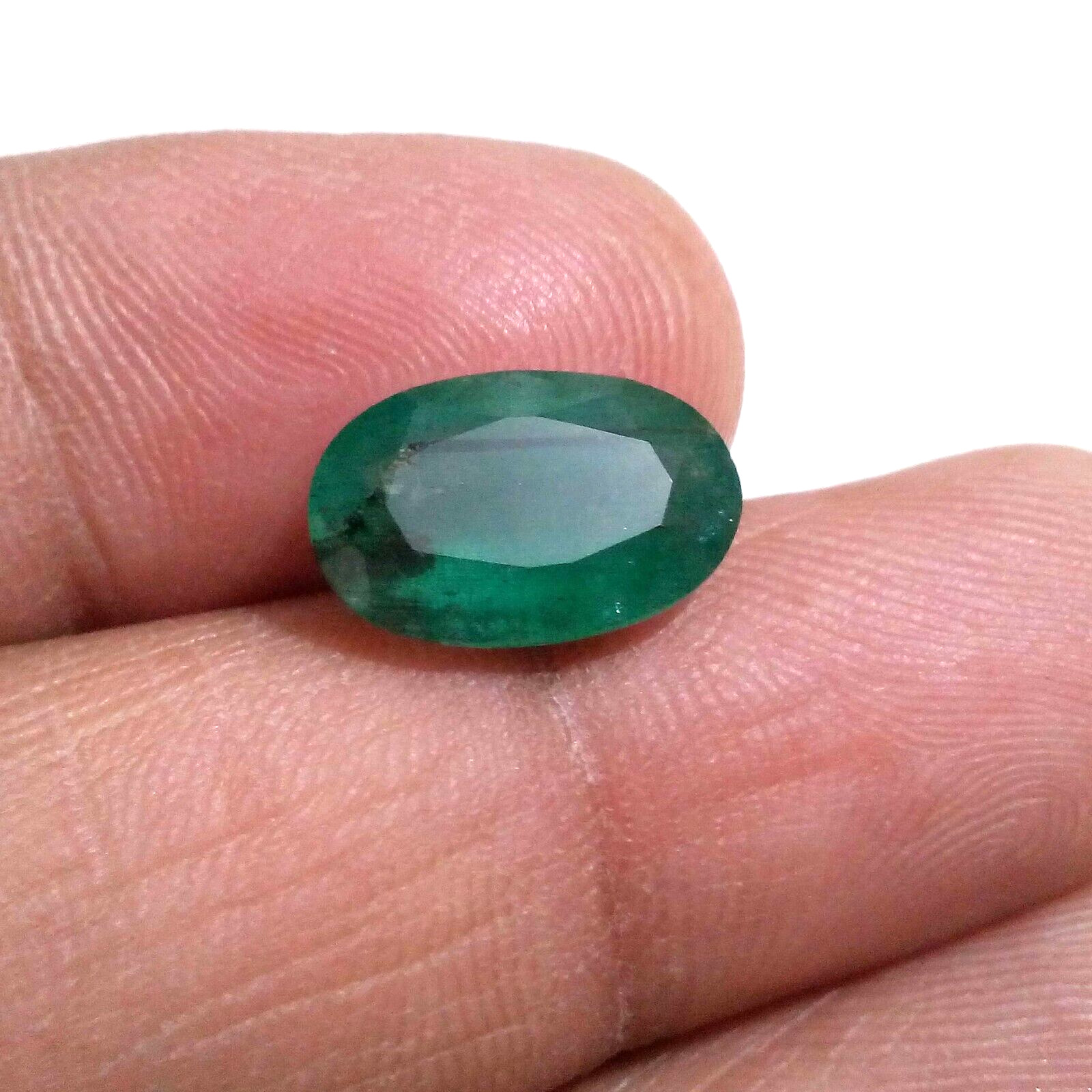 Gorgeous Zambian Emerald Oval Shape 5 Crt Pretty Green Faceted Loose Gemstone