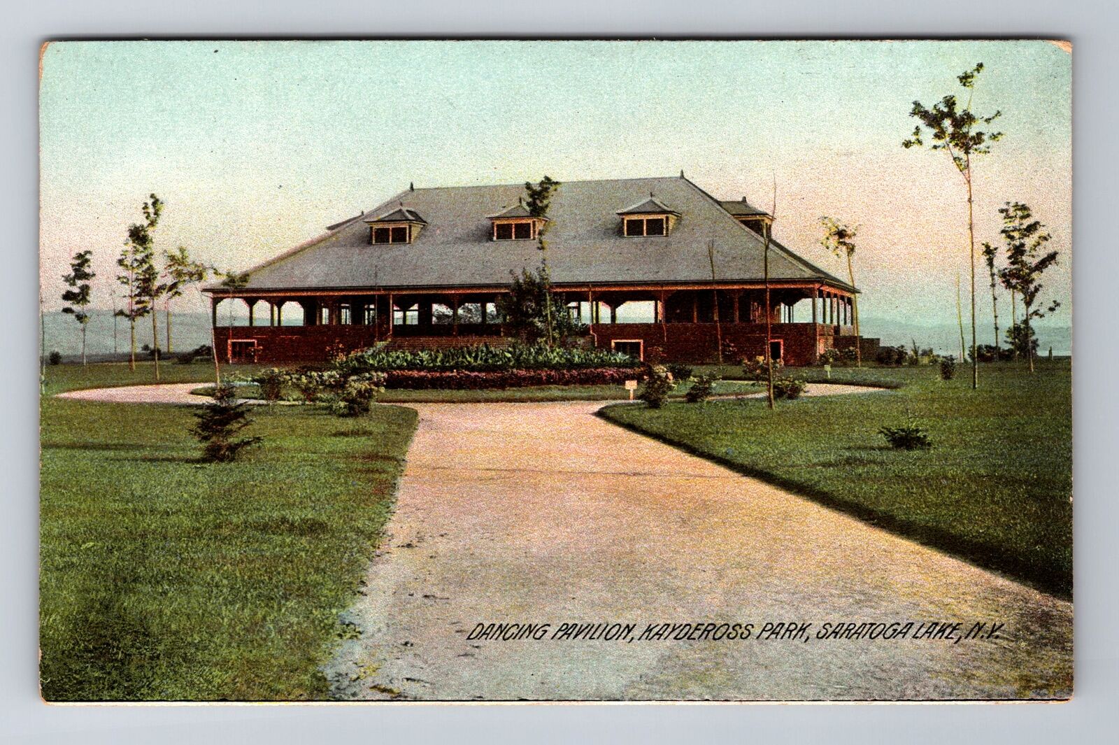 Saratoga Lake NY-New York, Kaydeross Park Dancing Pavilion, Vintage Postcard