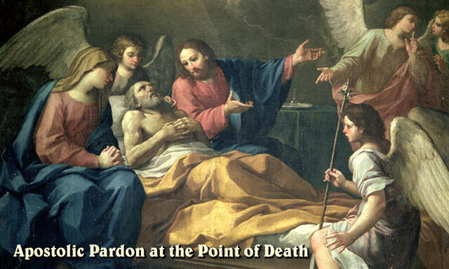 Apostolic Pardon at the Point of Death, LAMINATED, Prayer Card, 3-pack