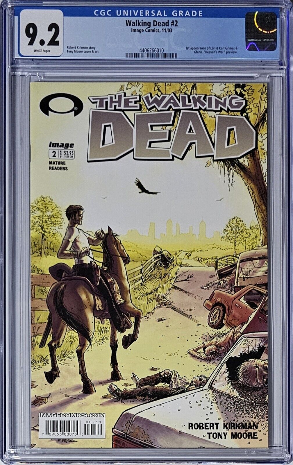 Walking Dead #2 CGC 9.2 Image Comics 2003 1st Appearance of Carl Grimes
