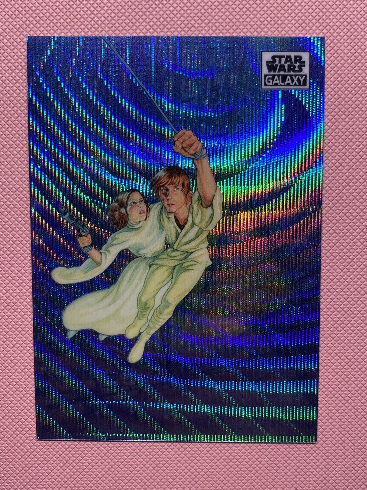 2021 TOPPS STAR WARS GALAXY CHROME #28 LEAP OF FAITH WAVE REFRACTOR #/99