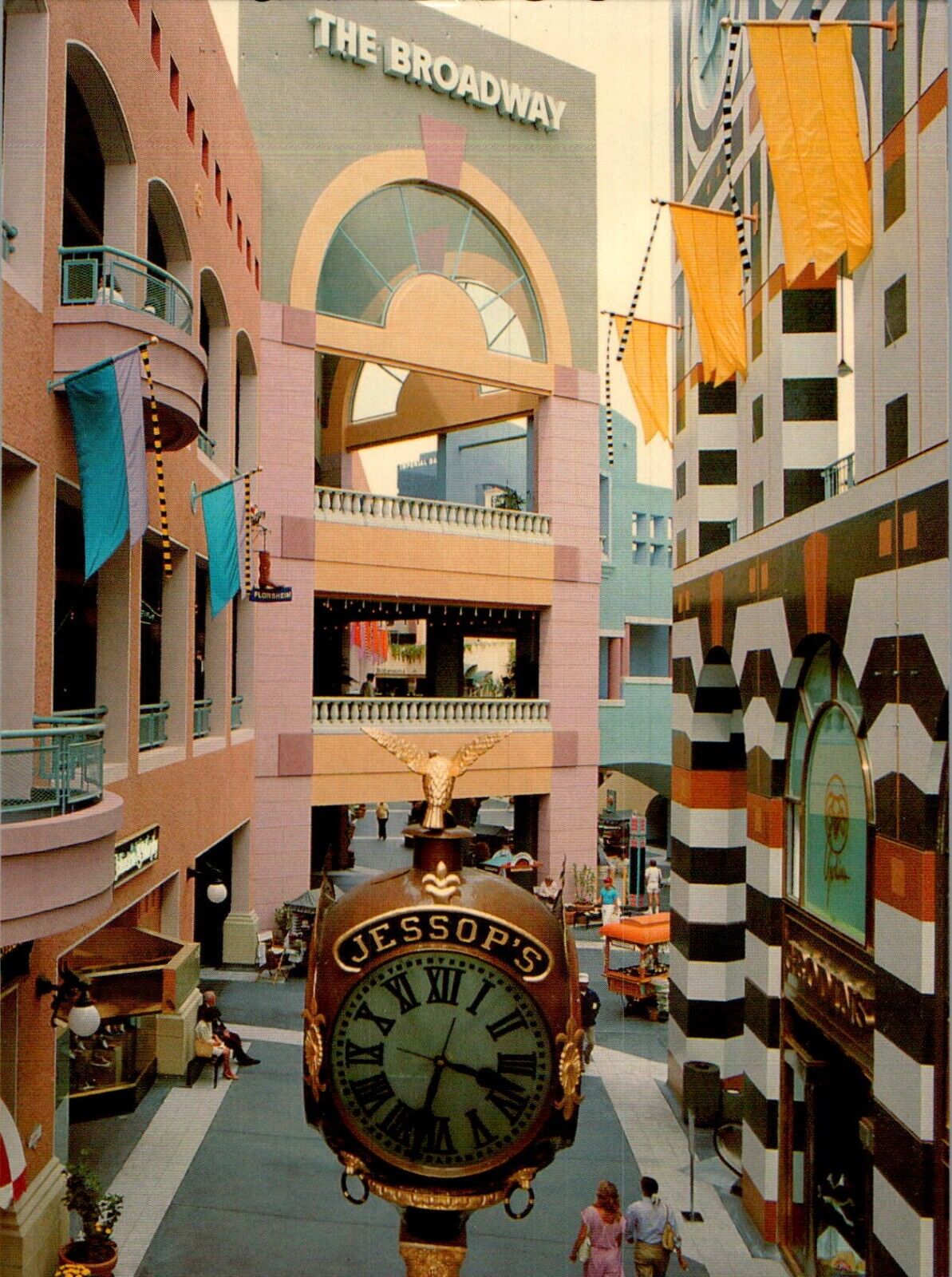 Horton Plaza Shopping Mall, San Diego, California CA chrome Postcard