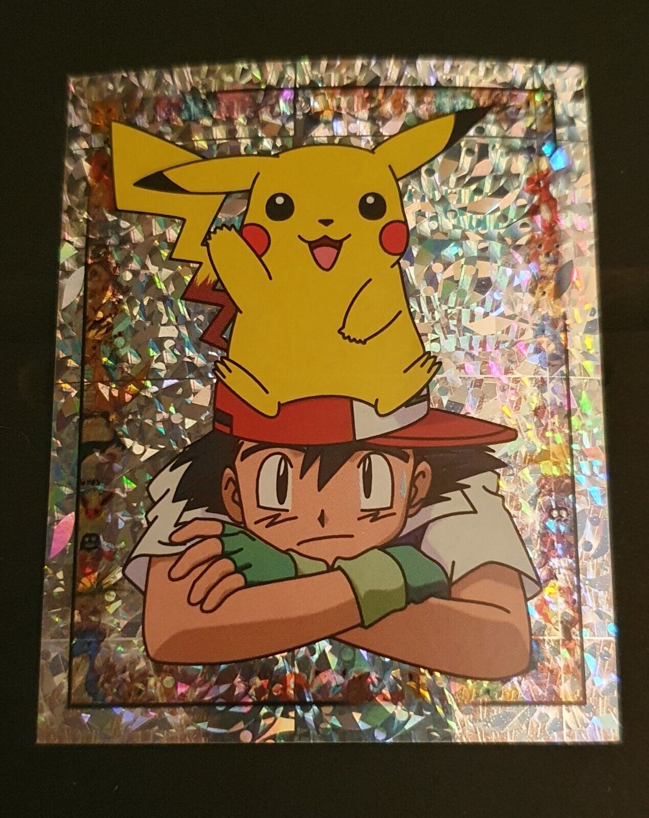 1999 Merlin Topps Pokemon Stickers Holo Ash and Pikachu #2
