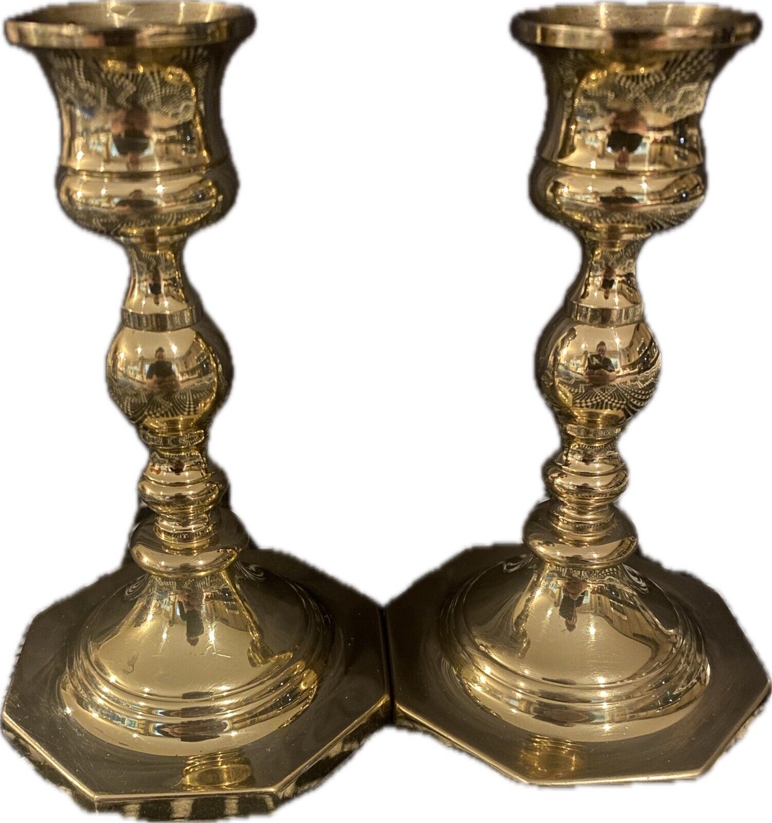 VINTAGE 2-pair 5” Baldwin Brass Candlesticks holders