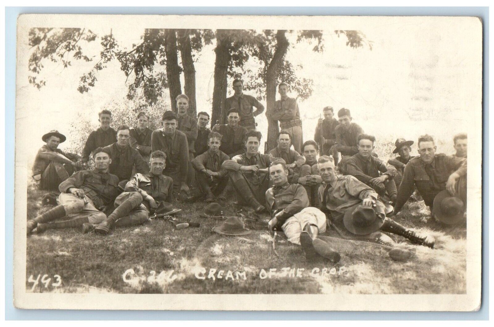1932 Cream Of The Crop US Army Company Little Falls MN RPPC Photo Postcard