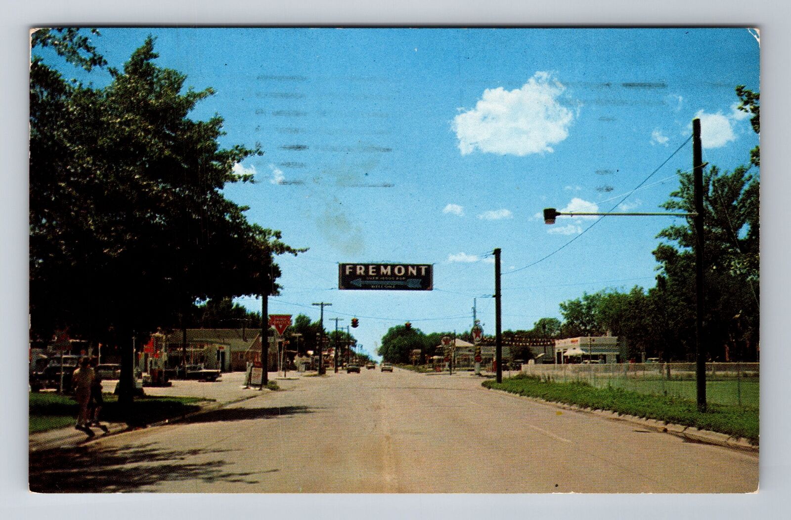 Fremont NE-Nebraska, General Greetings, Main Road, c1962 Vintage Postcard