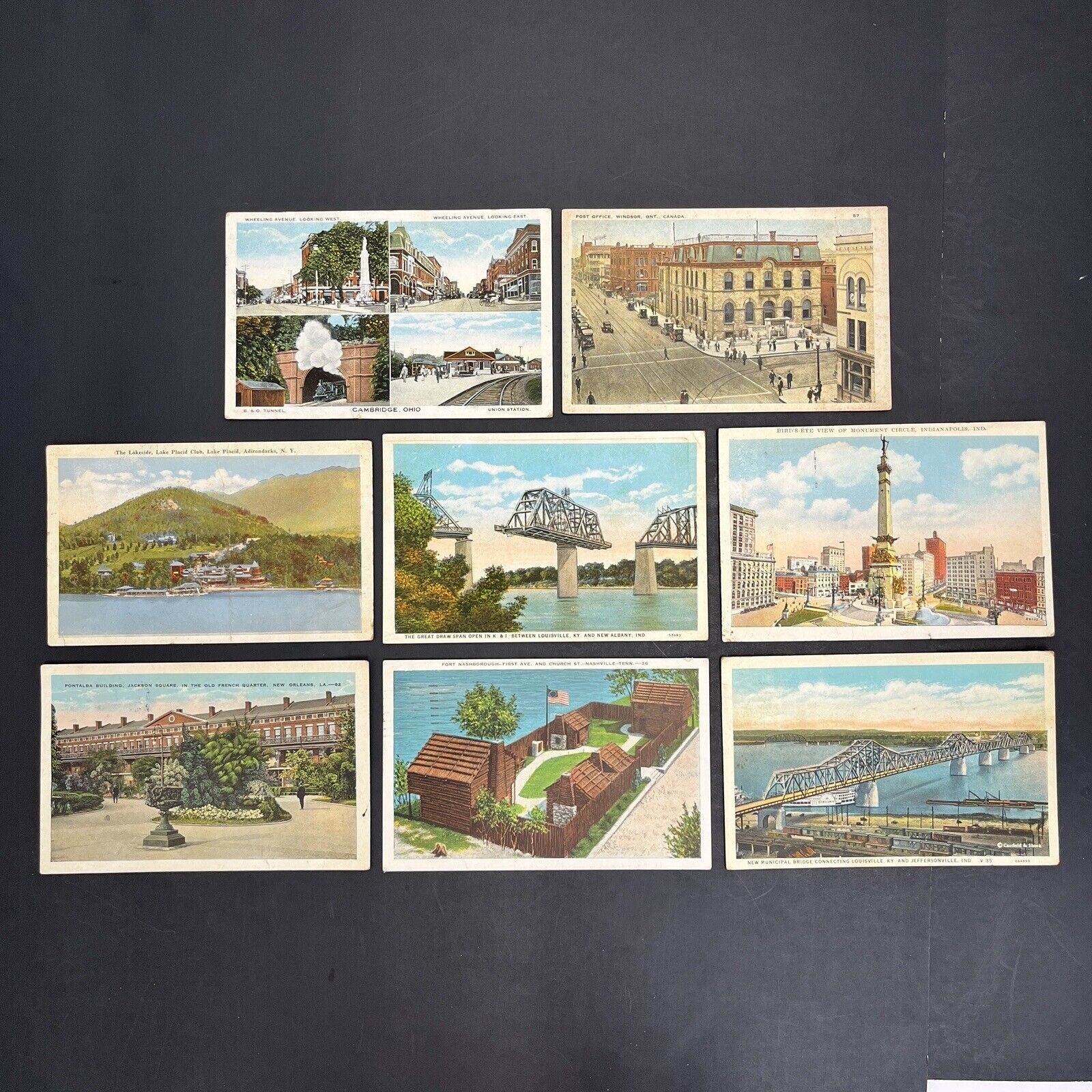 VTG Postcards 1920s-30s KY, TN, Ohio, Canada - EC Kropp, DeWolf News LOT OF 8