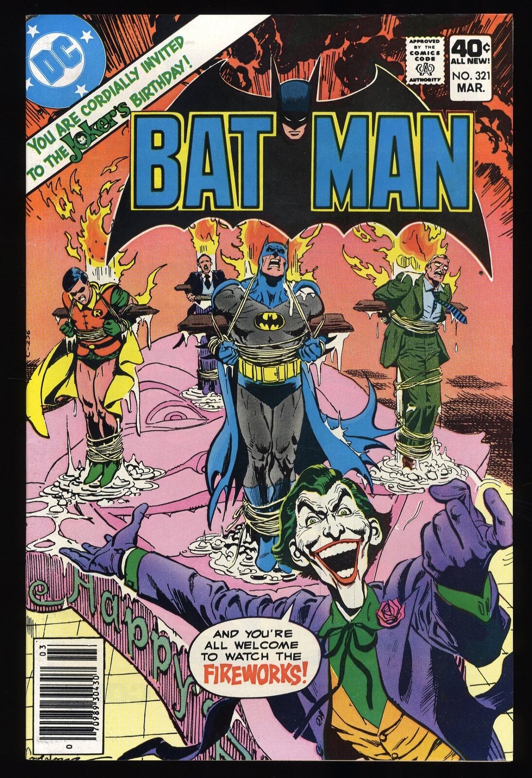 Batman #321 VF+ 8.5 Joker Cover DC Comics 1980