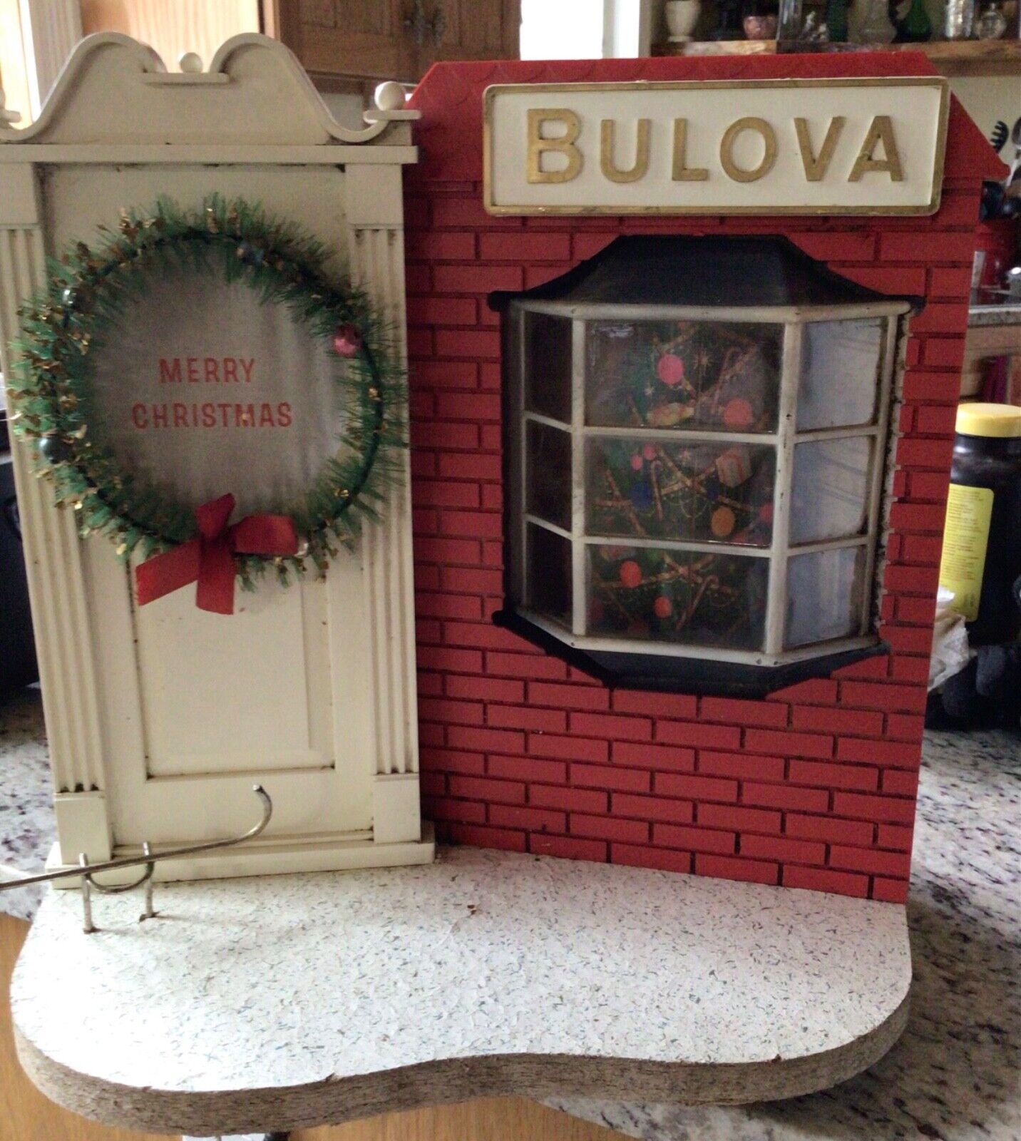 Vintage 1950’s Bulova Watches Store Display  Christmas Advertising - Electric