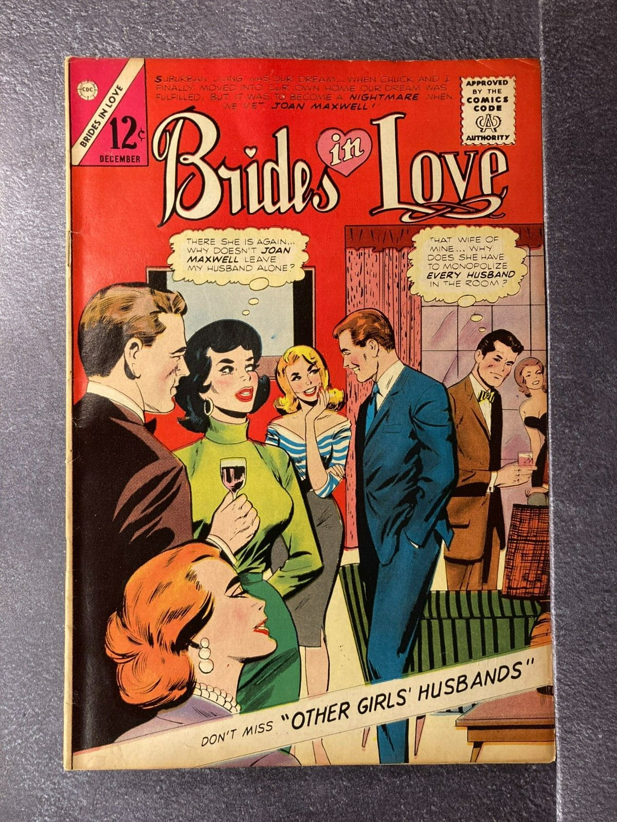 CDC - BRIDES IN LOVE, DEC 1964,VOLUME 1 #44, .12 cent, VG