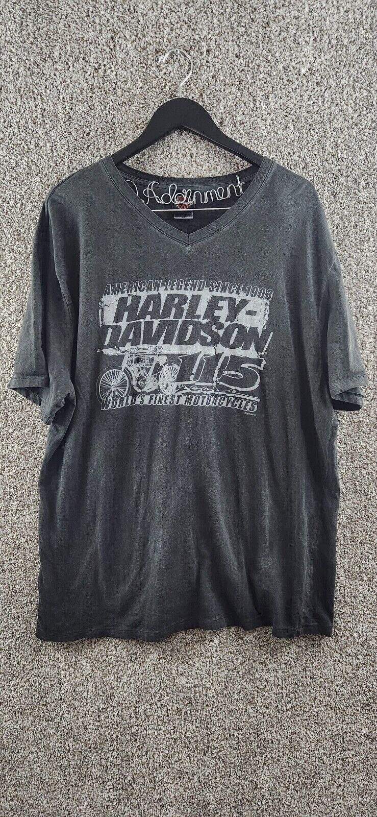 Men's Harley Davidson Black T-Shirt Windy City Chicago, IL Men's Size 2XL