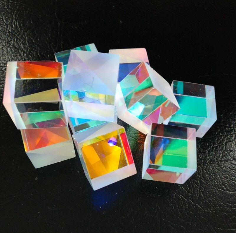 10pcs Defective Dichroic Cube Optical Glass Beam Splitter Prism