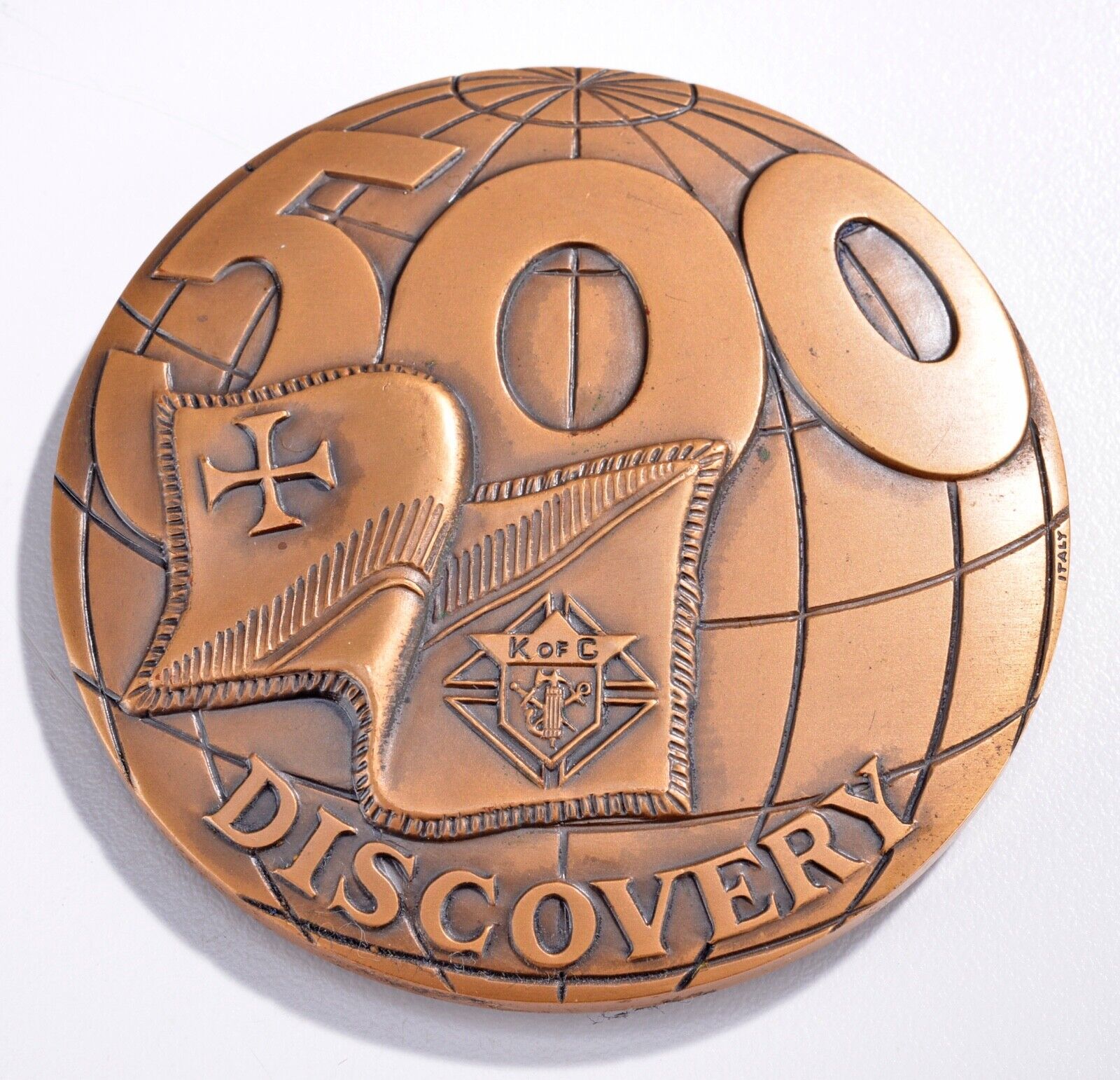 Knights of Columbus 500th Anniversary Christopher Columbus Bronze Medallion