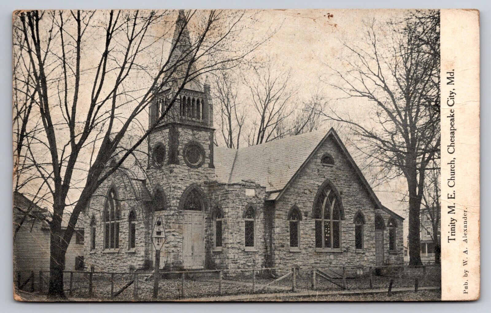Trinity M.E. Church Chesapeake City Maryland MD 1915 Postcard