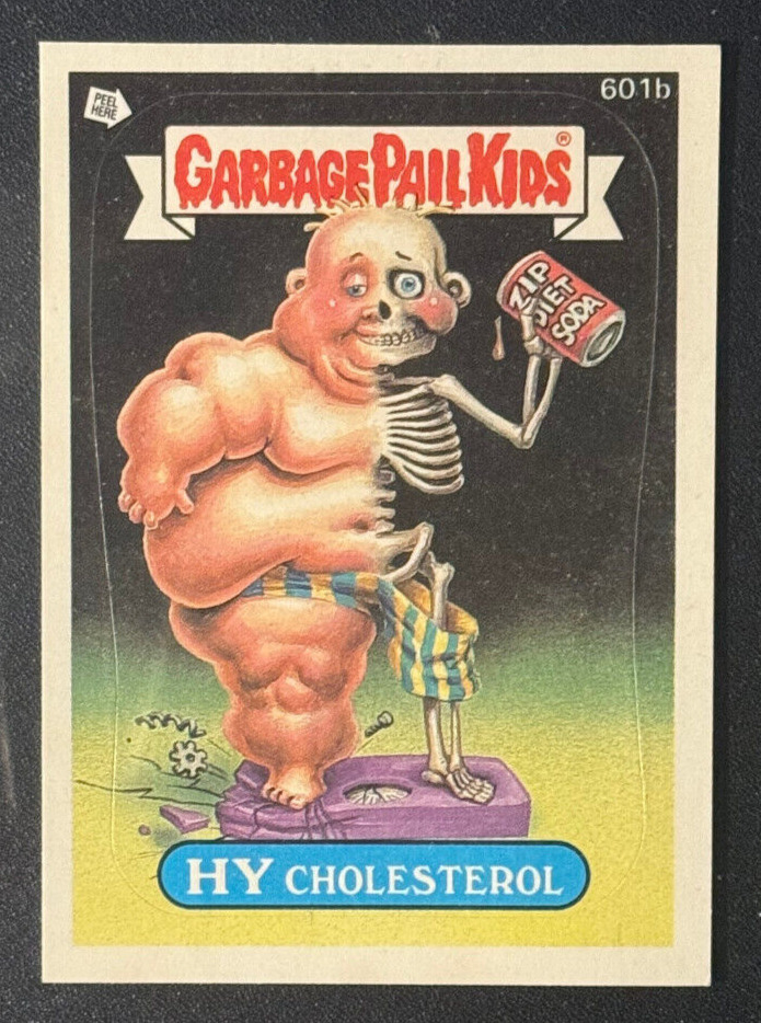 1988 Topps Garbage Pail Kids Series 15 -HY CHOLESTEROL 601b  -DIE CUT OS15 NM