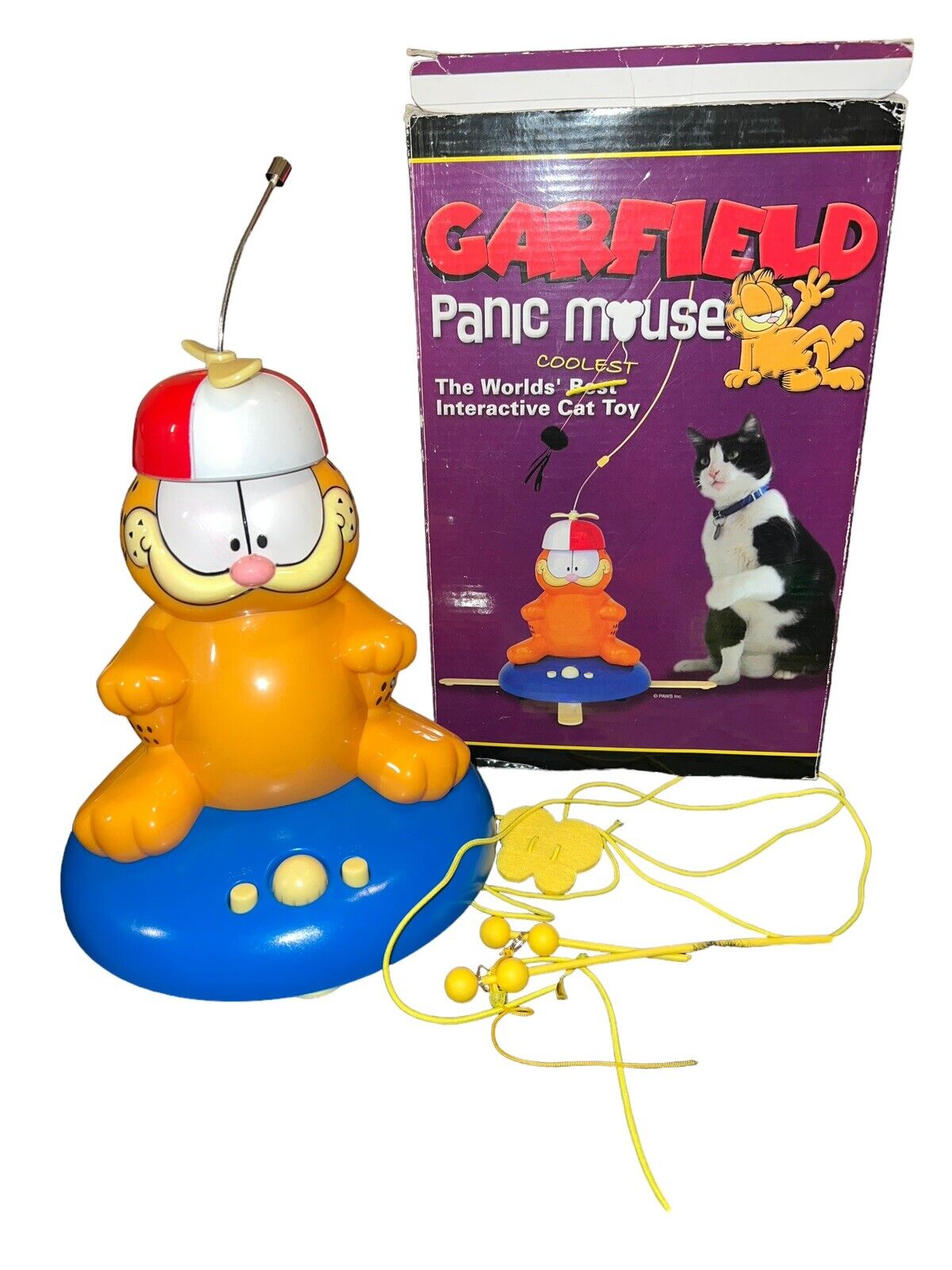 2002 Garfield Panic Mouse Cat Toy-works