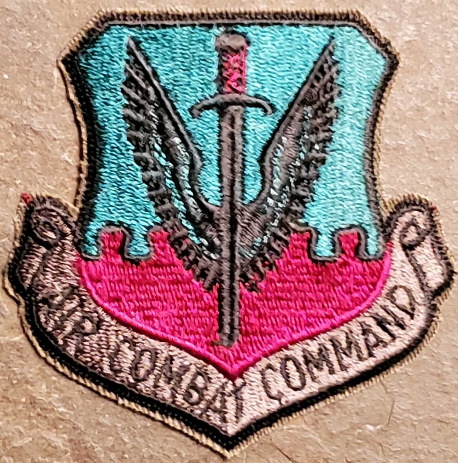 USAF AIR FORCE: AIR COMBAT COMMAND SUBDUED BDU PATCH VINTAGE ORIGINAL MILITARY