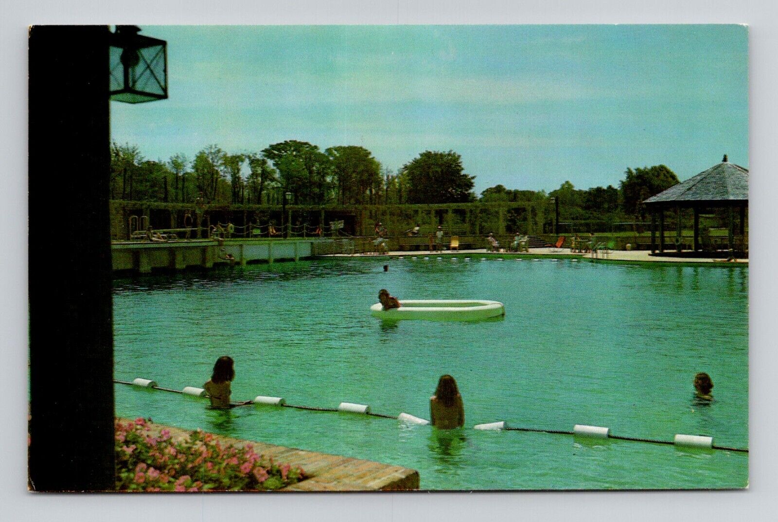 Postcard Grand Hotel Pool Point Clear Alabama, Vintage Chrome N18