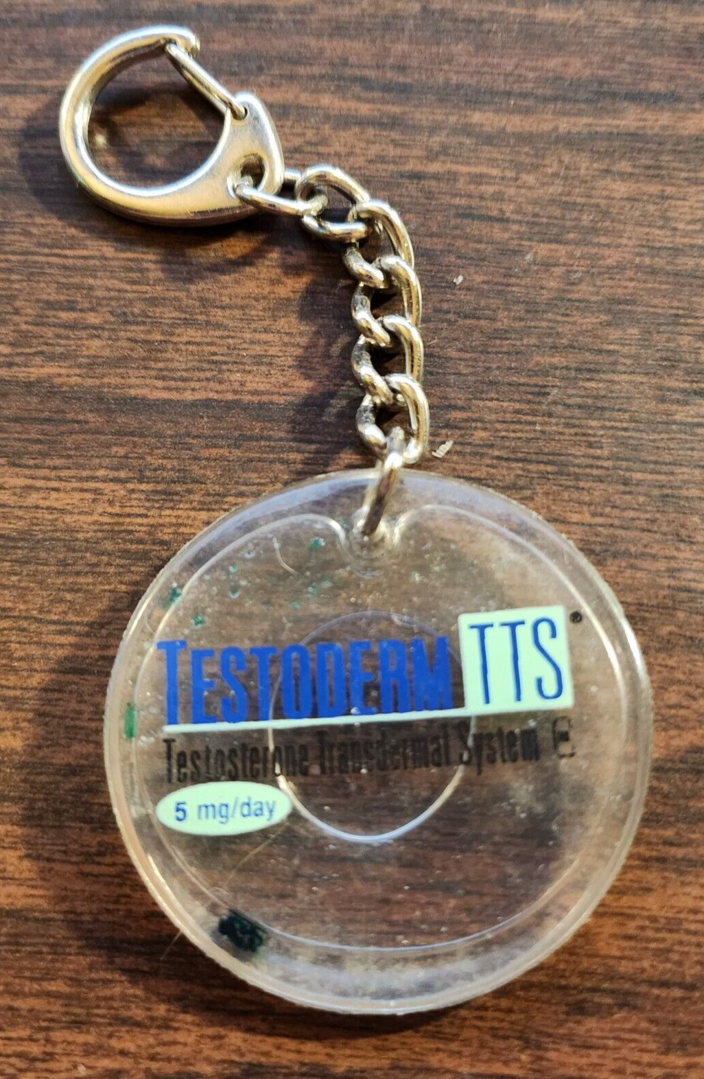 Testoderm Testosterone transdermal system Keychain Keyring Pharmaceutical Drug