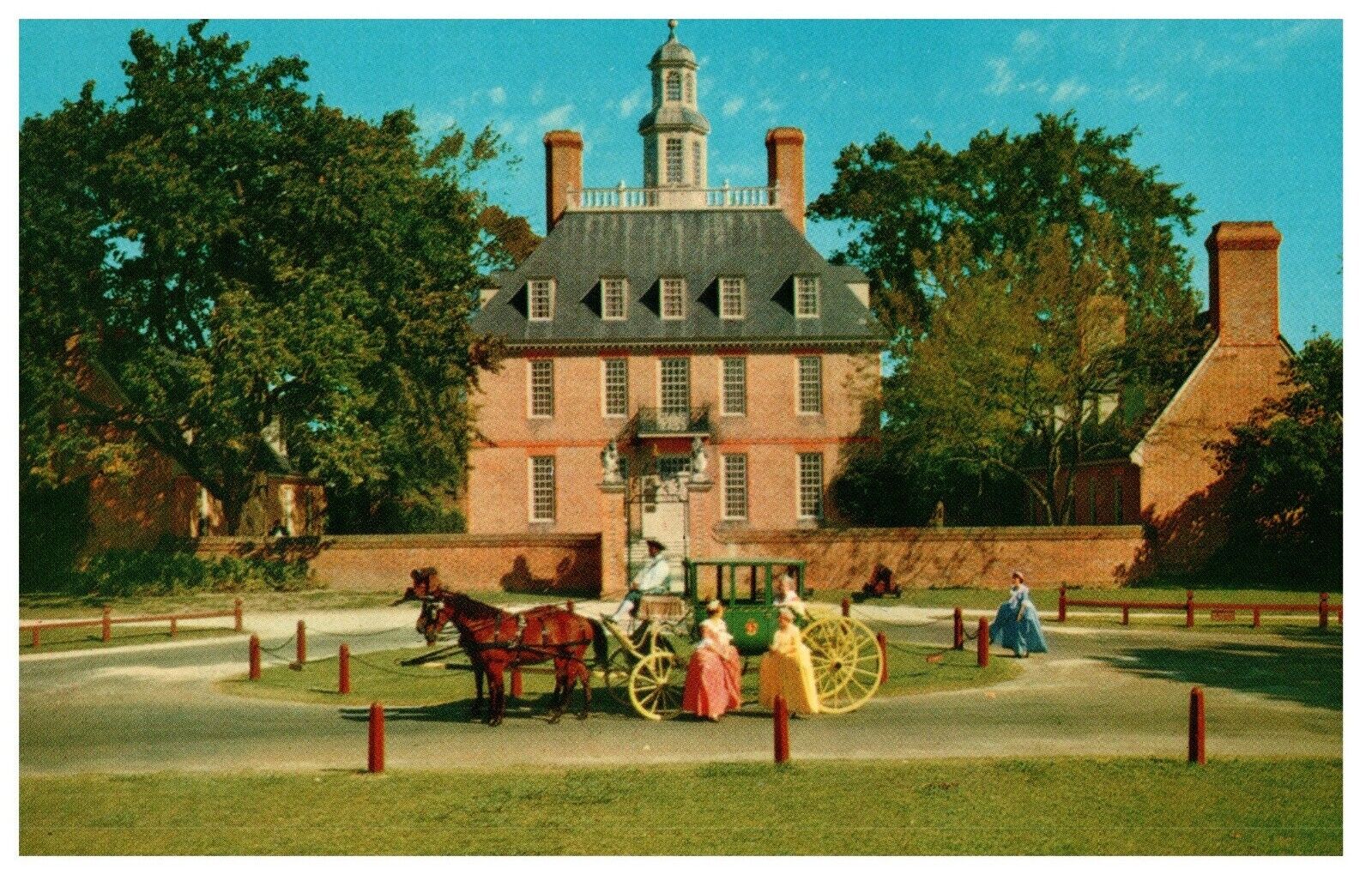 POSTCARD VTG Governors Palace Williamsburg Virginia Va Historic 