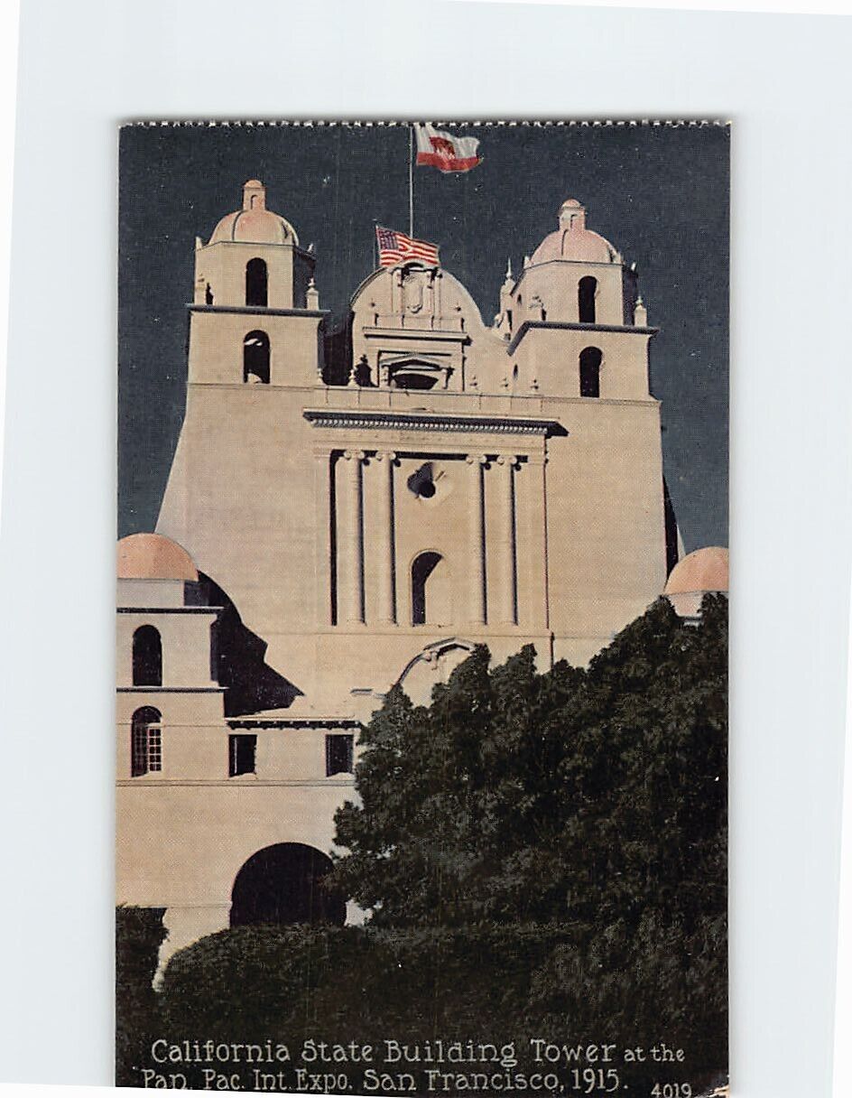 Postcard California State Building Tower Pan. Pac. Intl. Expo California USA