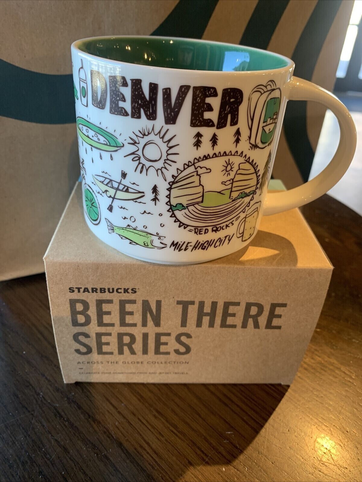 2022 Starbucks Denver Coffee Mug Been There Points Of Interest Across Globe Xmas