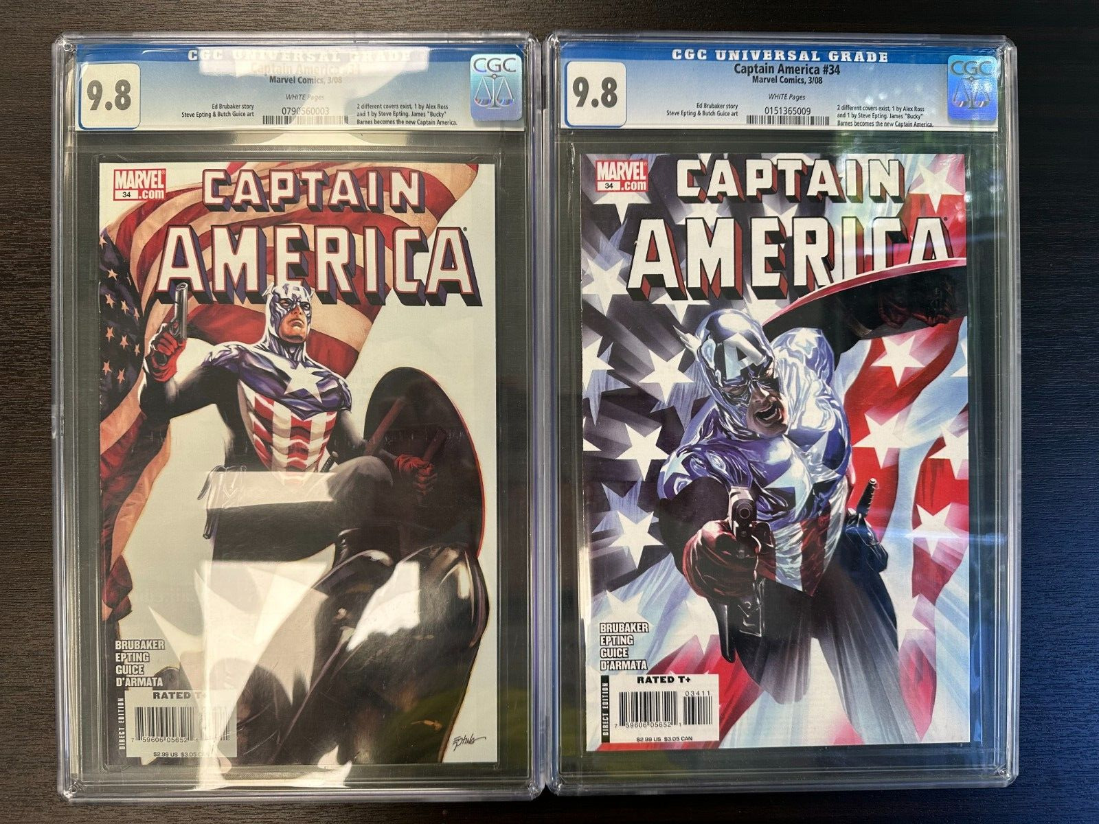 Captain America #34 CGC 9.8 Alex Ross & Steve Epting Variants 1st Bucky Barnes