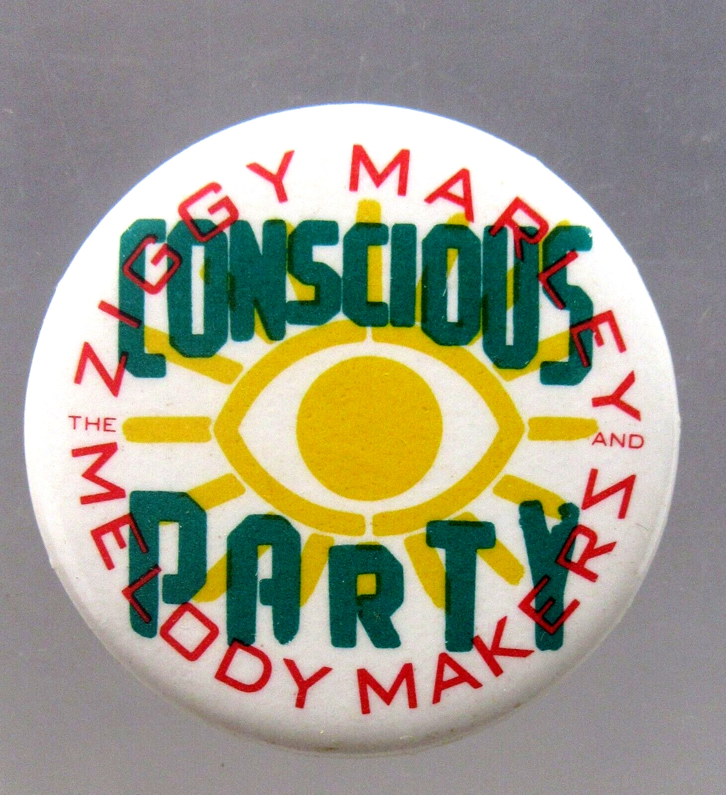ZIGGY MARLEY & The MELODY MAKERS CONCIOUS PARTY pinback button REGGAE