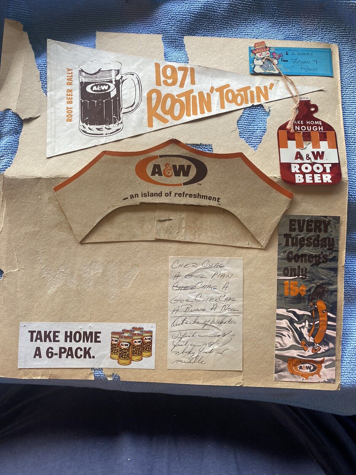 Vintage A&W Root Beer LOT Hostess Handbook Pics Books Stickers Franchising MORE