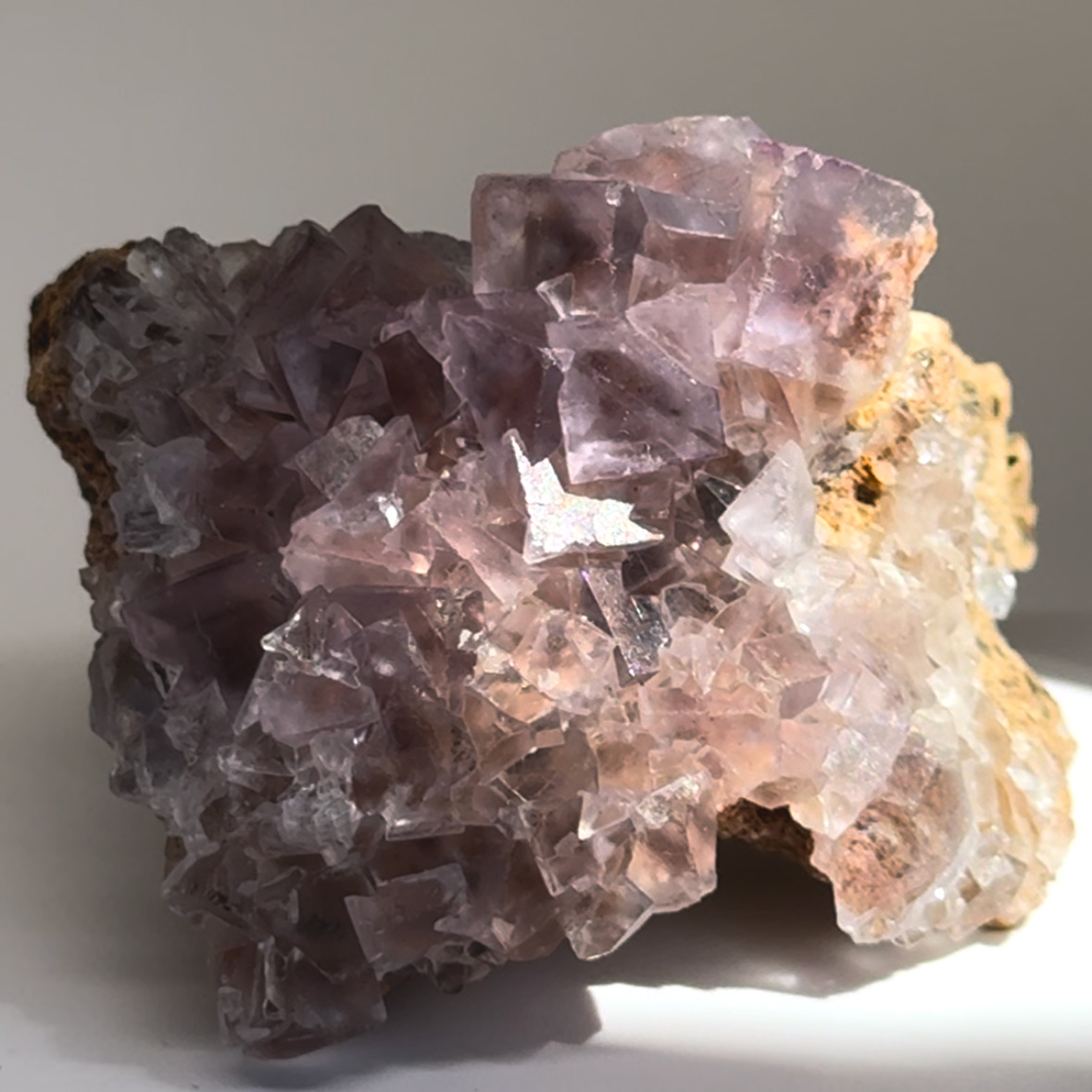 83.8g Tranparent Clear Purple Fluorite Crystal Mineral Specimen China