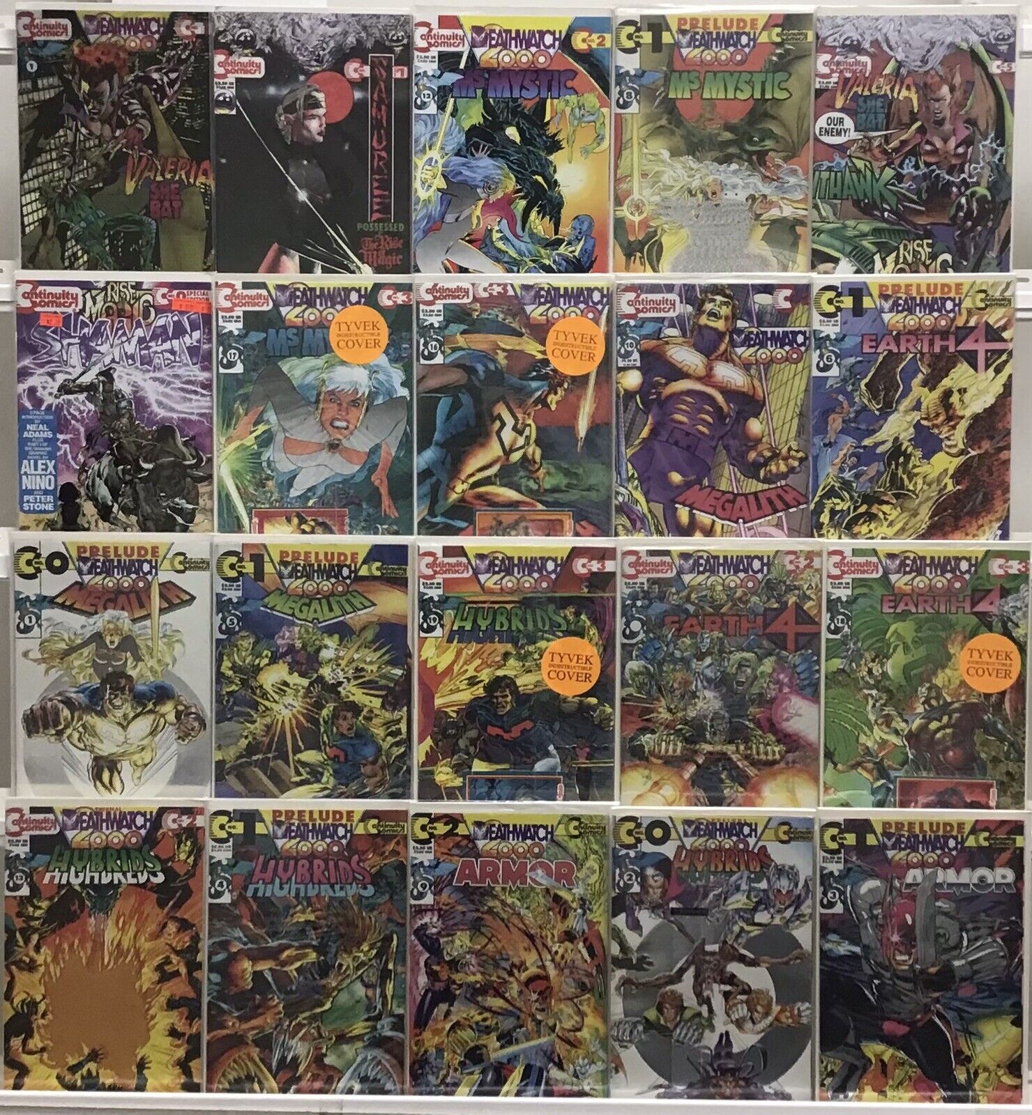 Continuity Comics - Deathwatch 2000 - Earth 4, Hybrids, Megalith - Lot Of 20