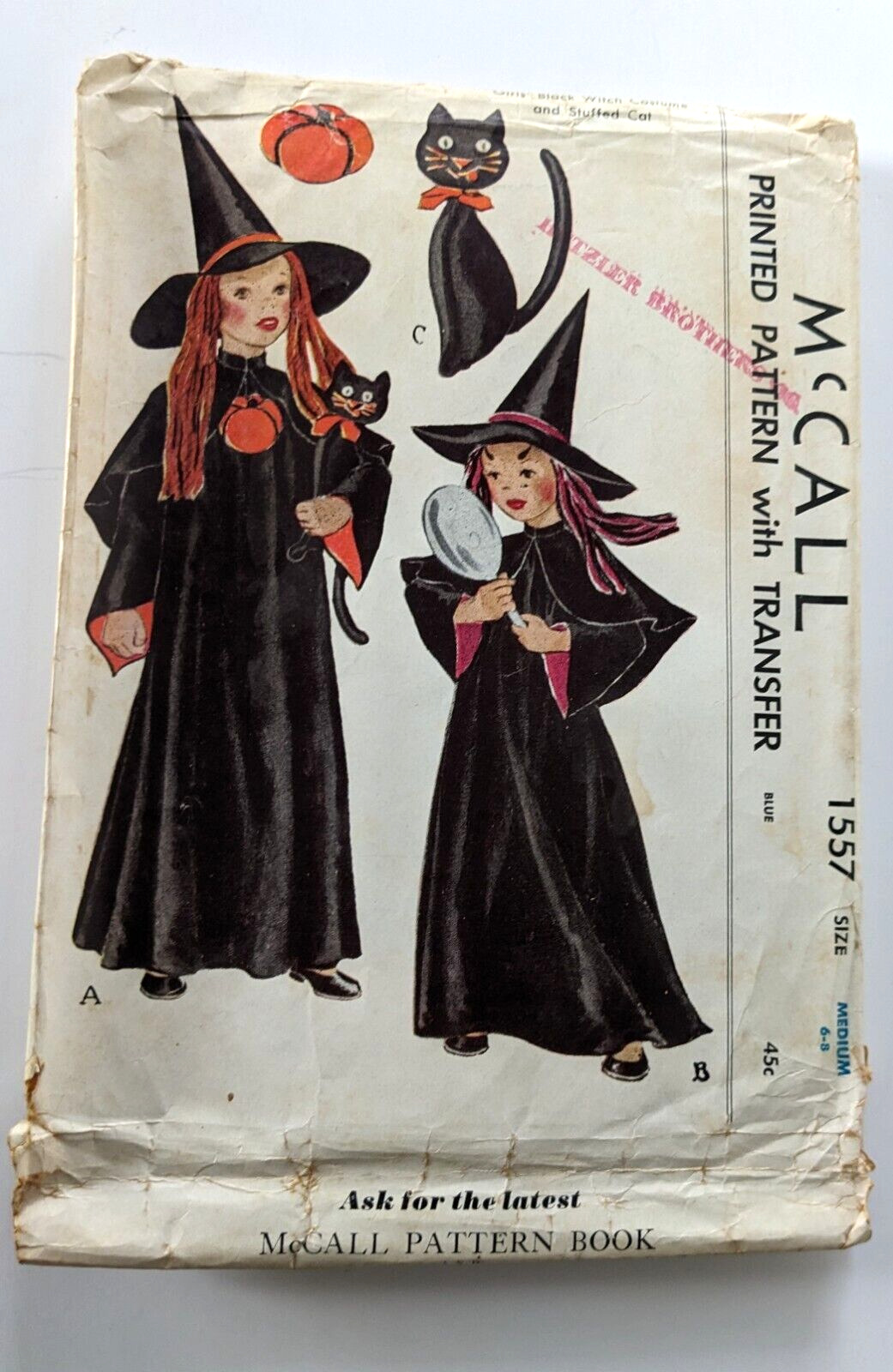 Vintage Halloween Pattern McCall’s 1557 size Medium cut and complete
