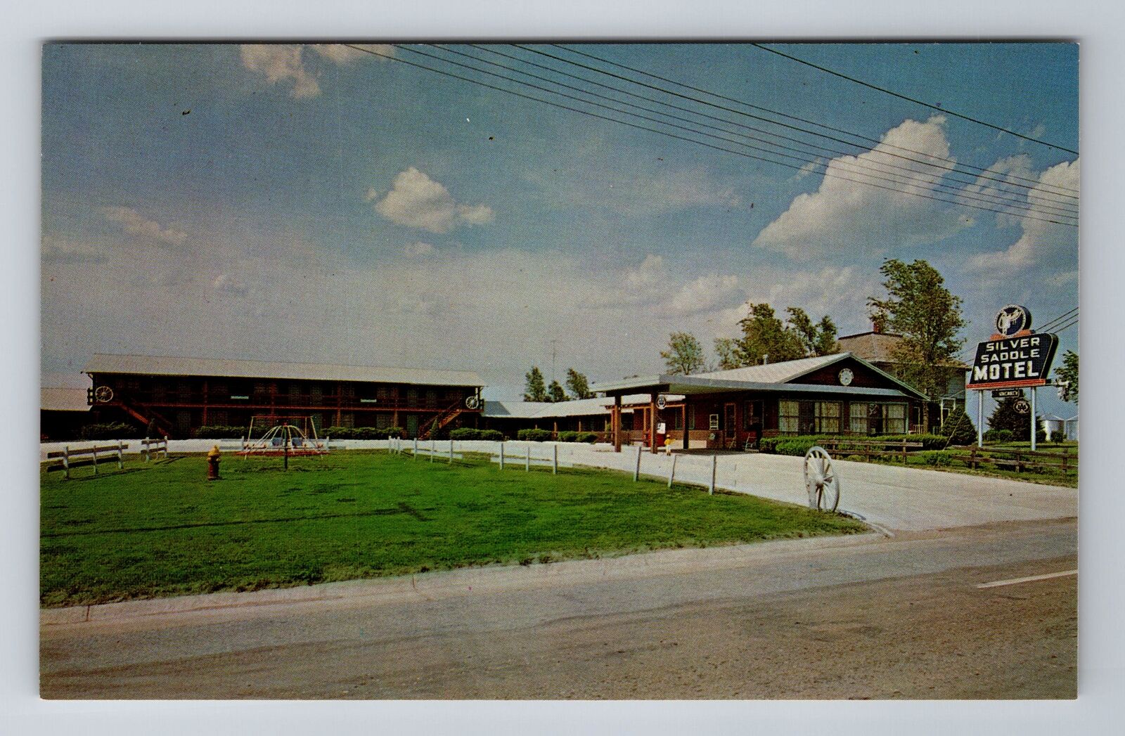 Smith Center KS-Kansas, Silver Saddle Motel, Advertising, Vintage Postcard