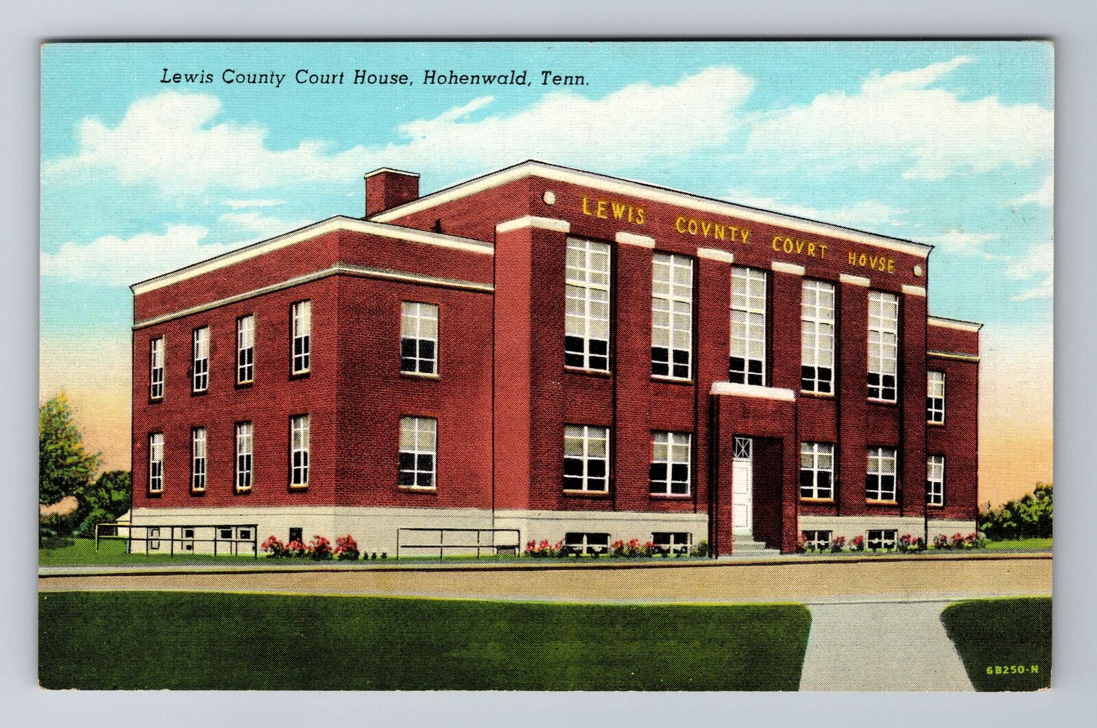 Hohenwald TN-Tennessee, Lewis County Court House, Antique, Vintage Postcard