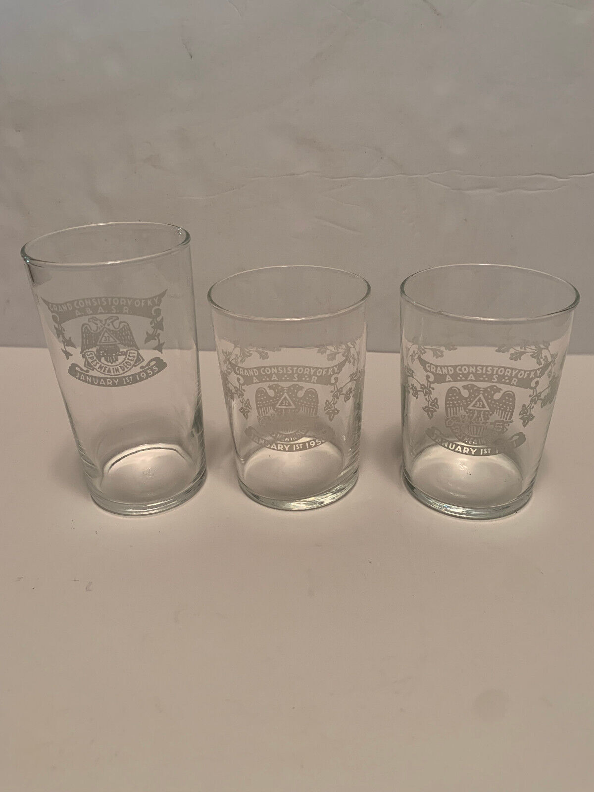 1955, 1956, and 1961 Grand Consistory Of KY Glasses