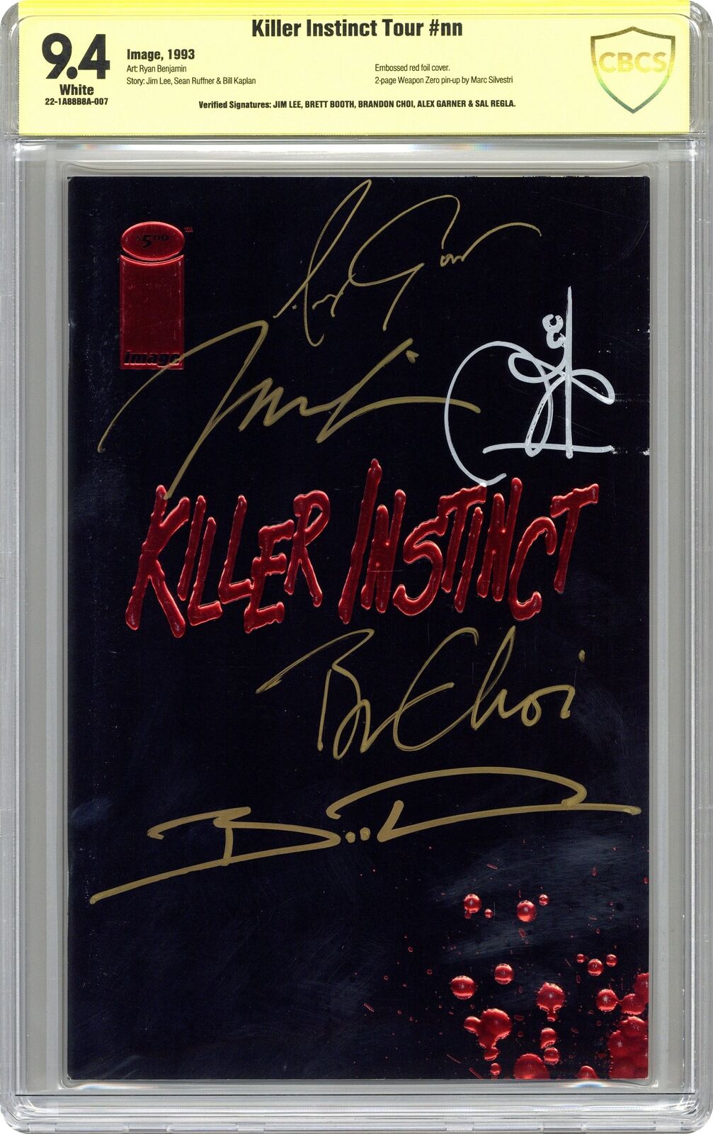 Killer Instinct Tour Book 1A CBCS 9.4 SS Jim Lee/Booth/Choi/Garner/Regla 1993