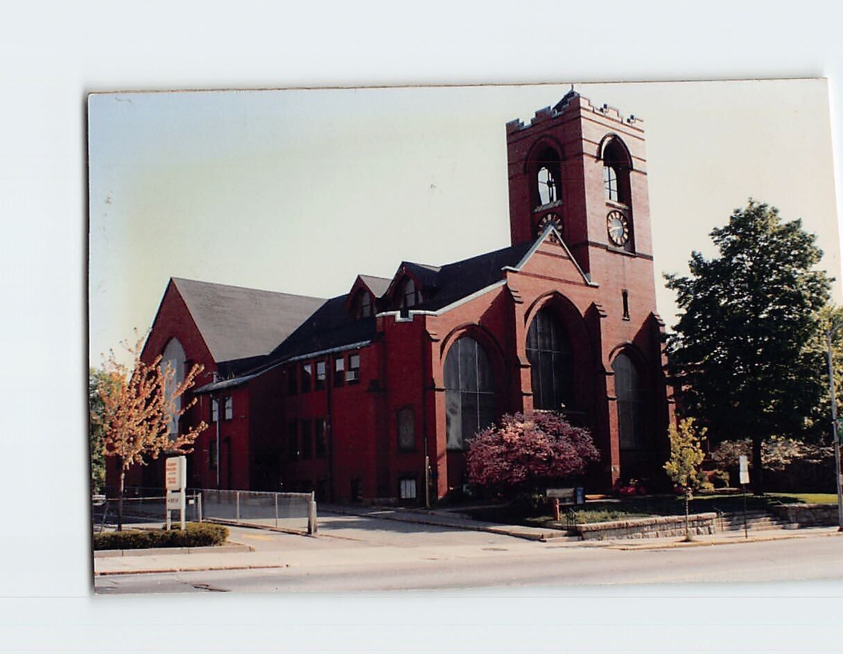 Postcard Second Congregational Church, Attleboro, Massachusetts