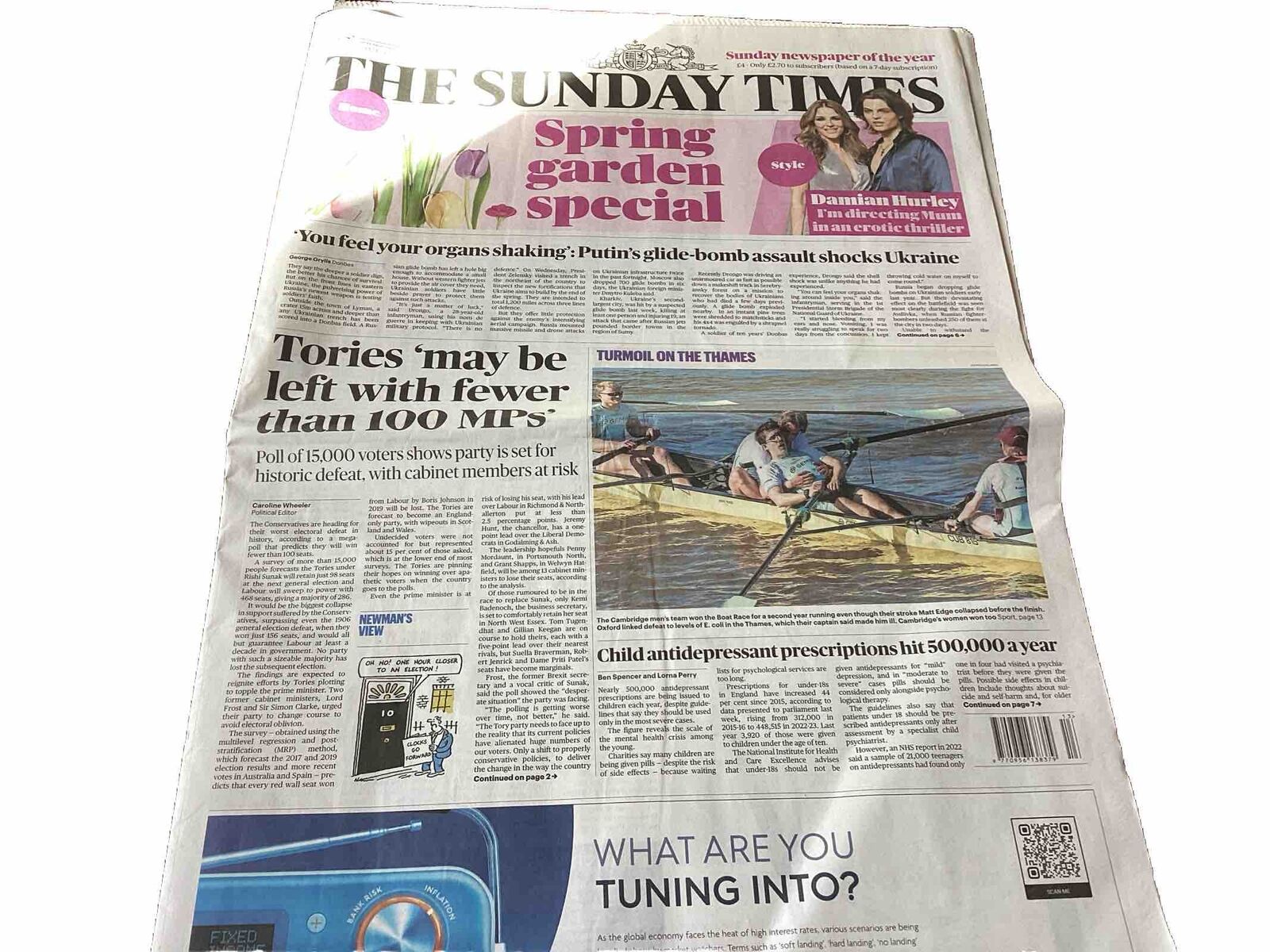 Sunday Times March 31 2024 Labour Boat Race Cambridge Child Antidepressant