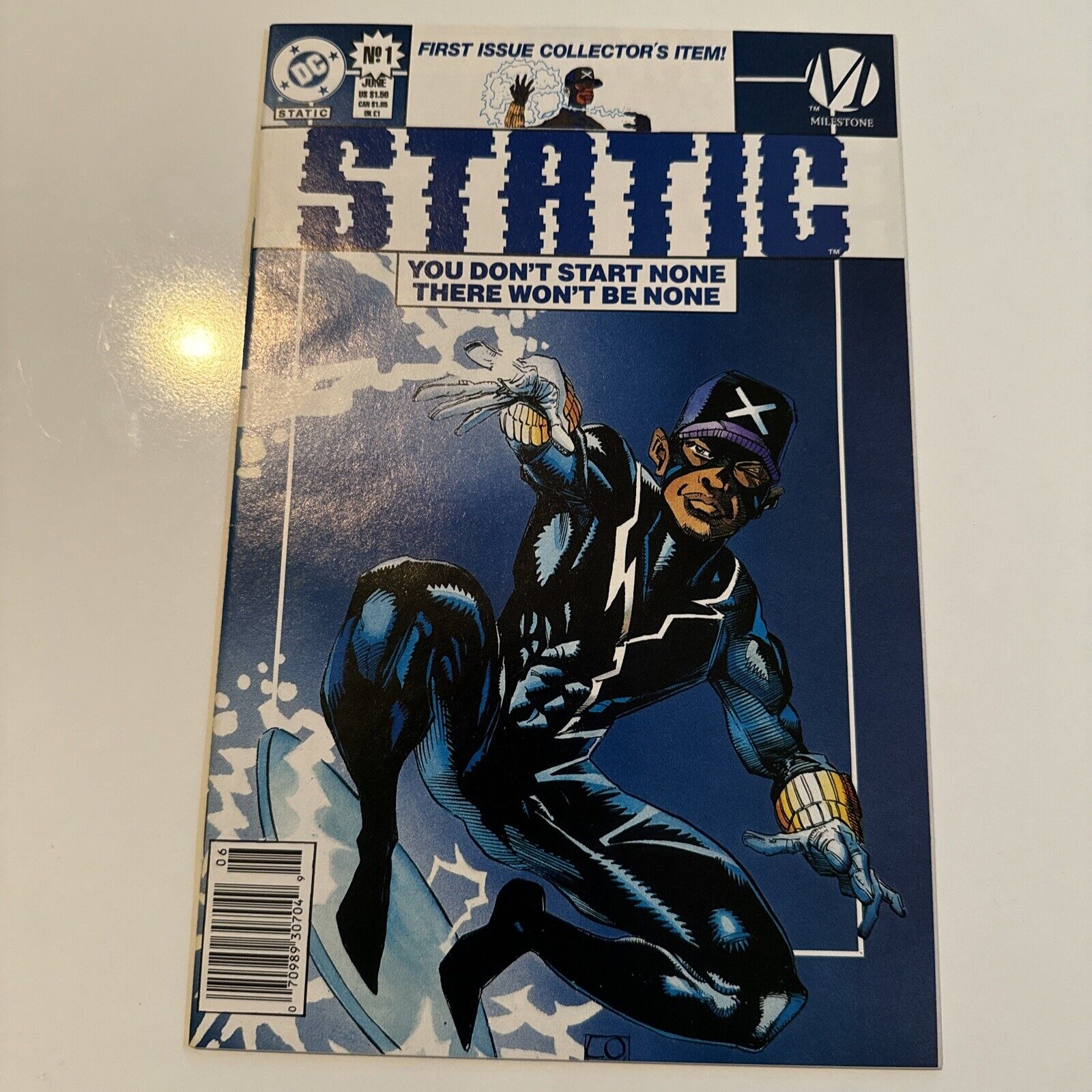 STATIC # 1  NEWSSTAND  KEY  1st App  DC Comics / Milestone 1993 | NM- (9.2)
