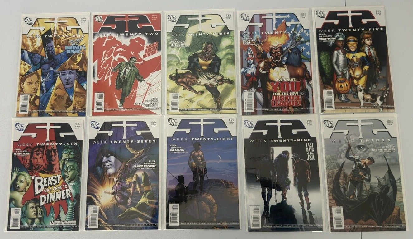 52 Weeks #21-30 Complete Run DC 2006 Lot of 10 NM-M 9.8